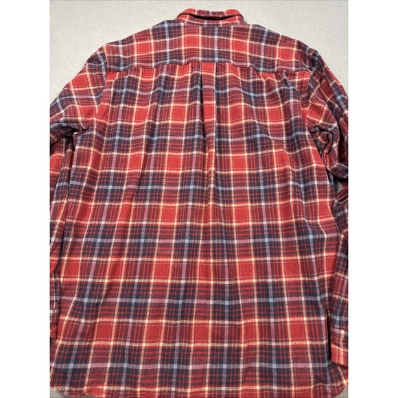 Carhartt Vintage Flannel Shirt Mens  XL Tall PLAID Cotton Button Up FLAP Pockets - Picture 4 of 6